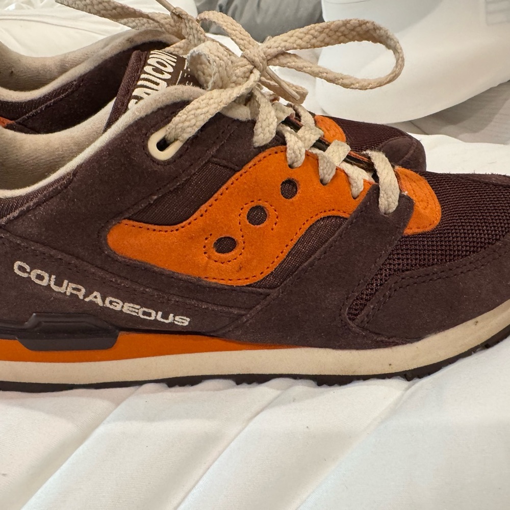Saucony Brown and Orange Athletic Shoes